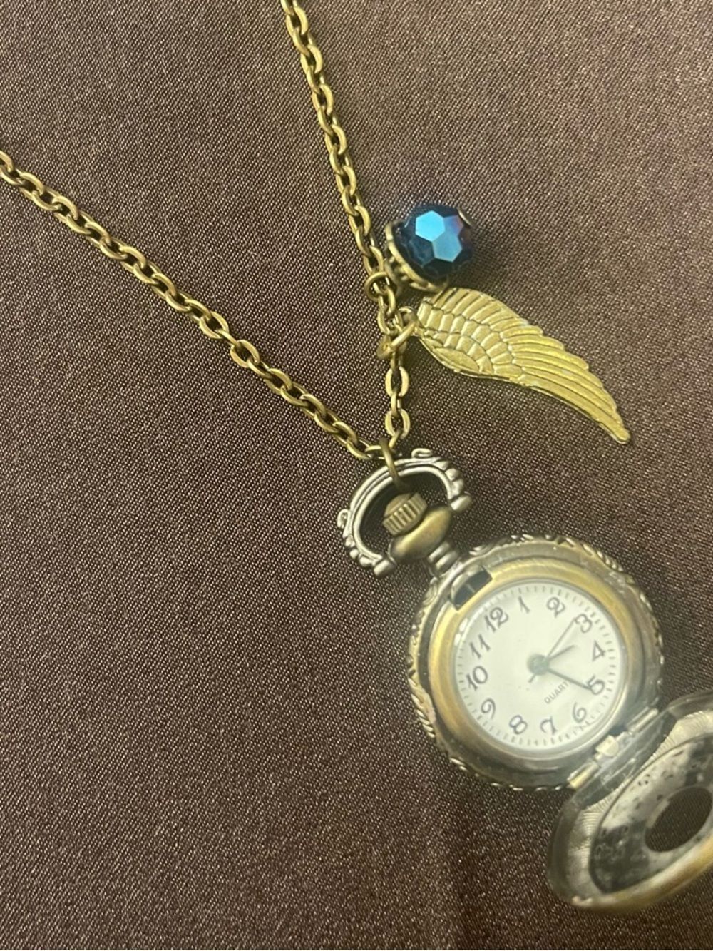 Time Flies Necklace Watch